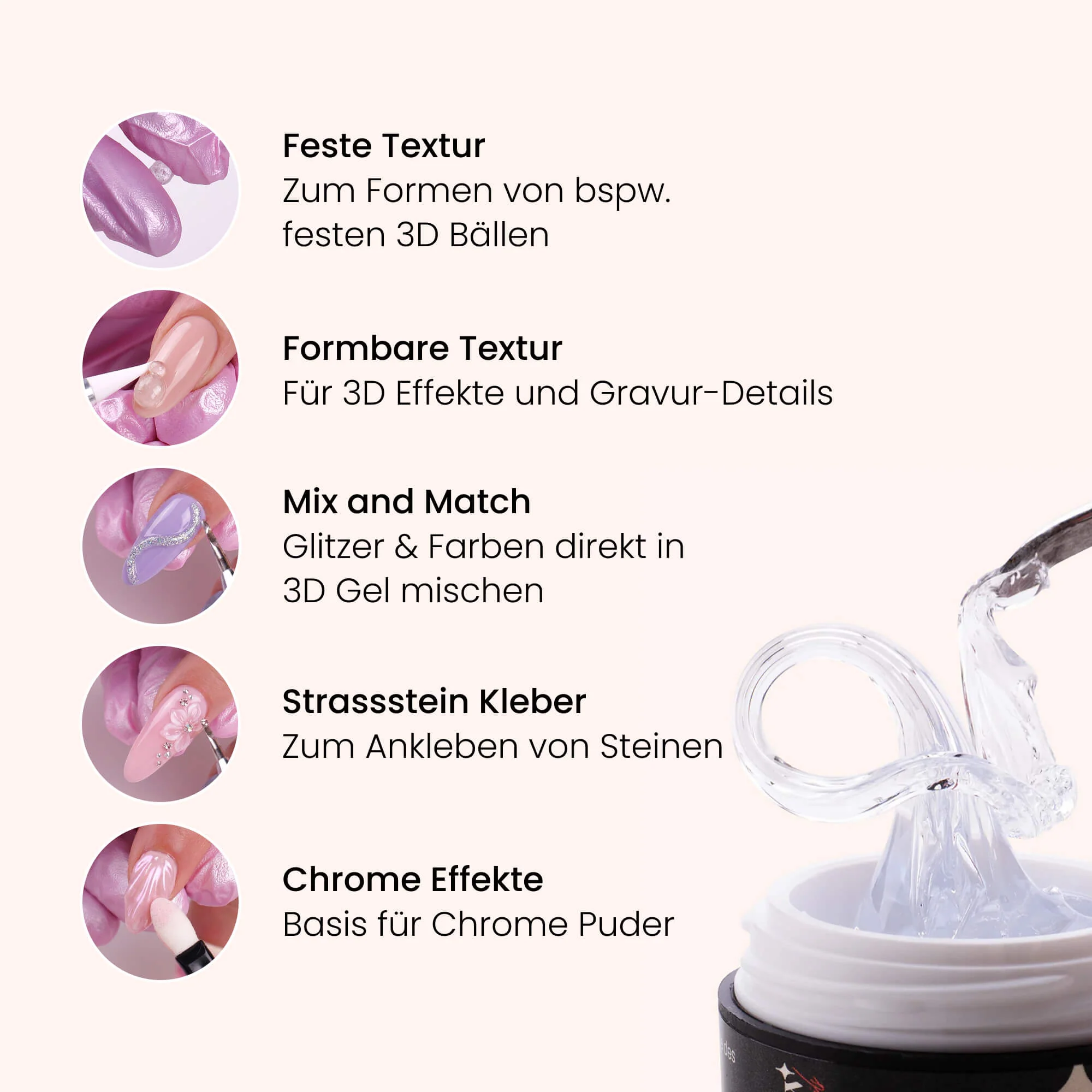 3D Nail Art Gel Hard - Image 3