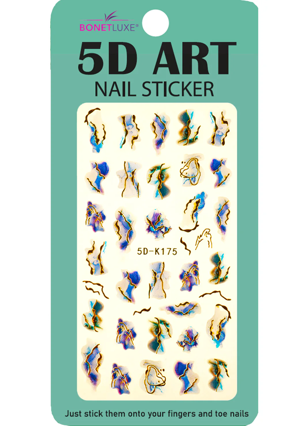 5D Sticker Golden Blue Marble - Image 2