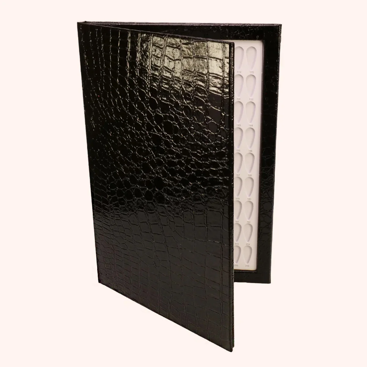 Color Tips unghie Book black croco 216 con 240 Tips unghie