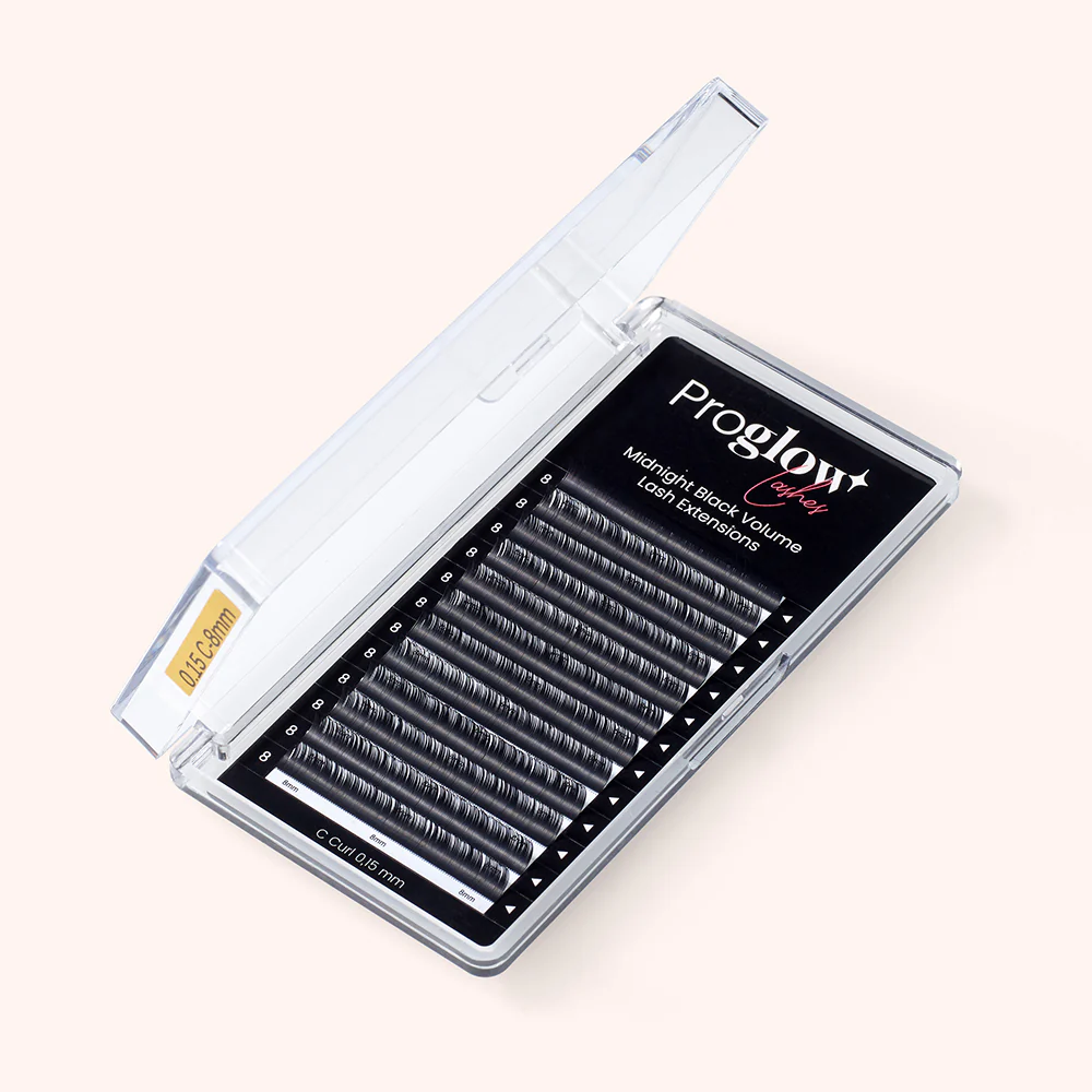Midnight Black Volume Lash Extensions C Curl Round Shape 0,15 mm / Length 8 mm - Image 2