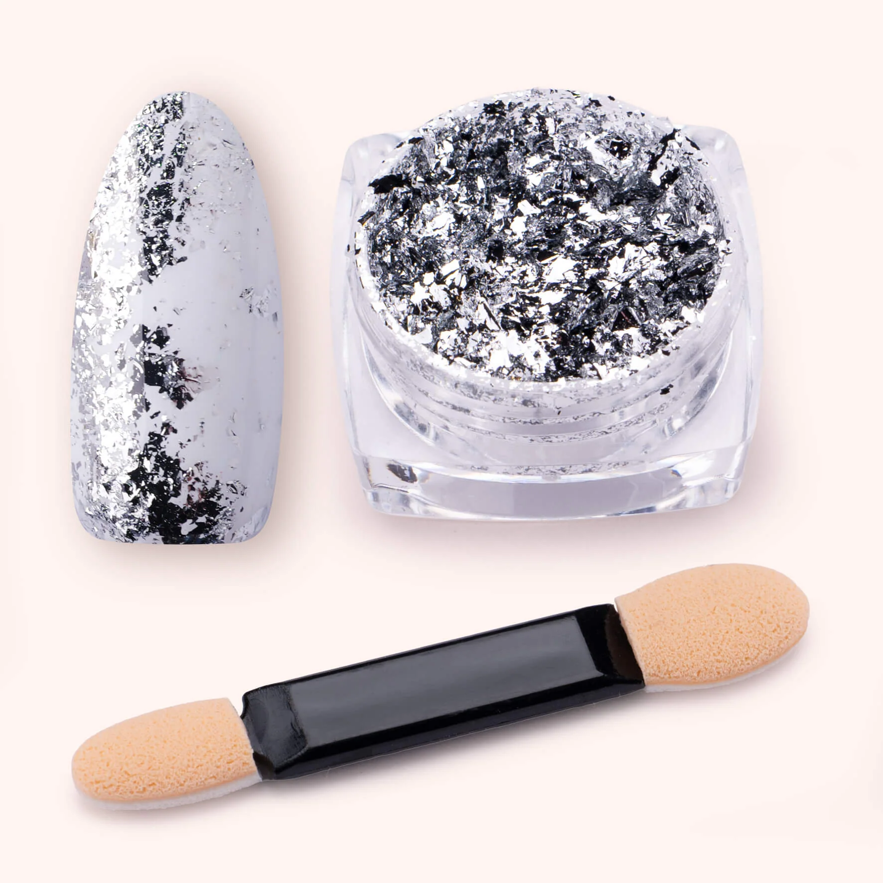 Nail Flakes Argento