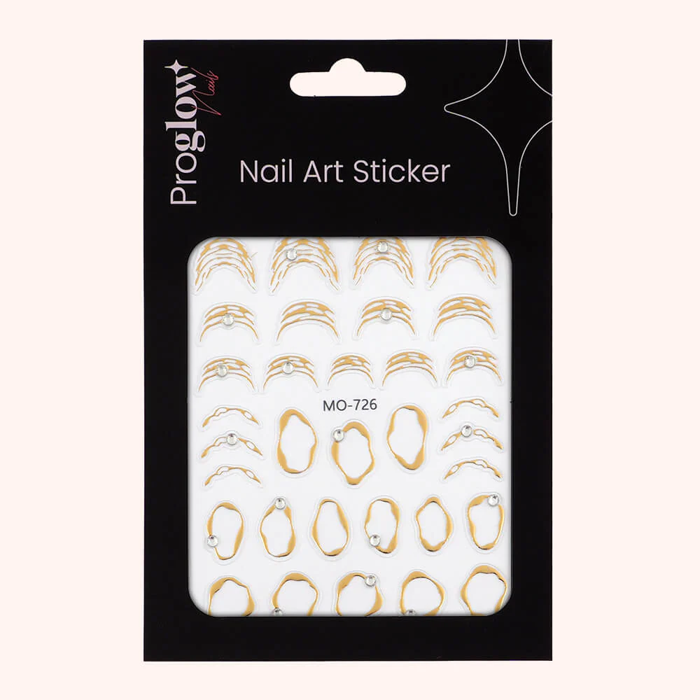 Nail Sticker Chrome Gold