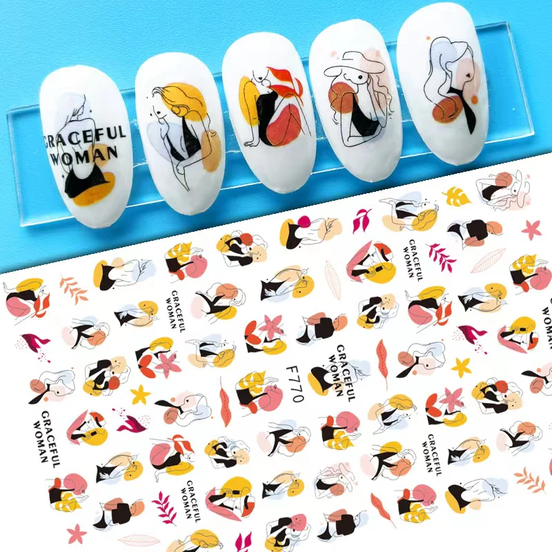 Nail Sticker Graceful Woman - Image 3