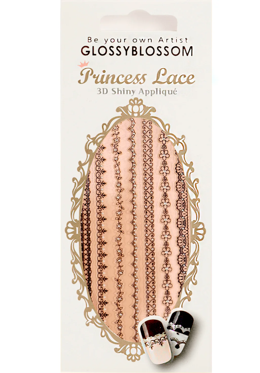 Nail Sticker Princess Lace Black - Image 2