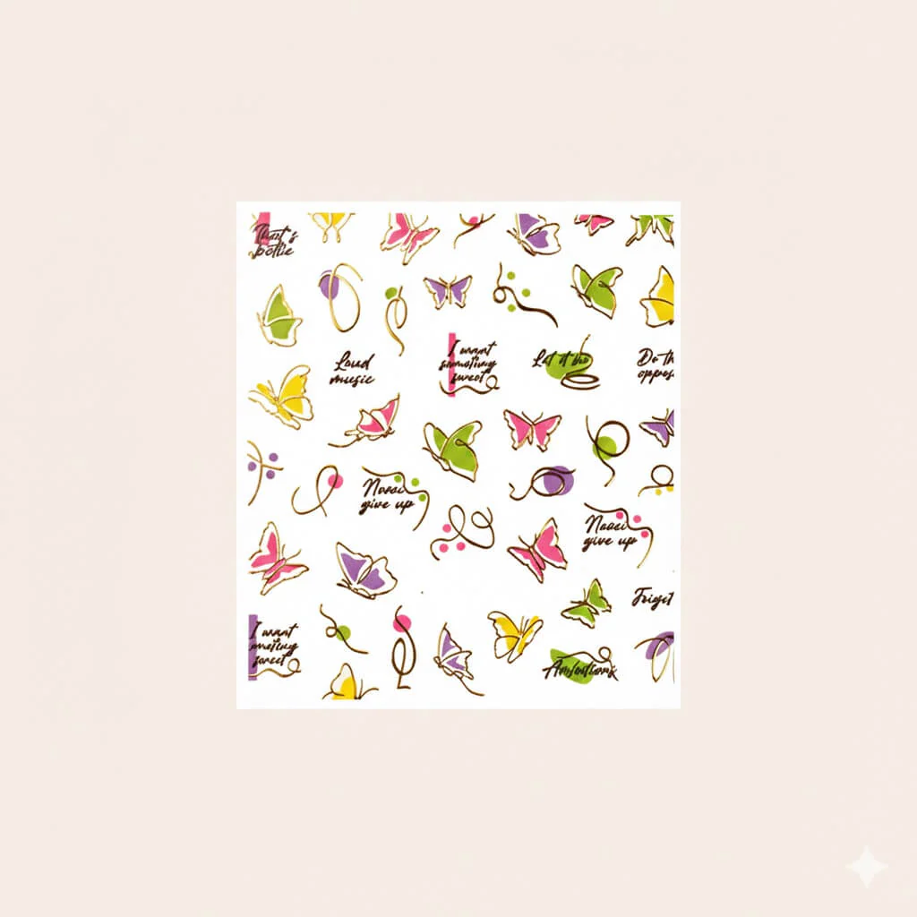 Nail Sticker Spring Butterfly
