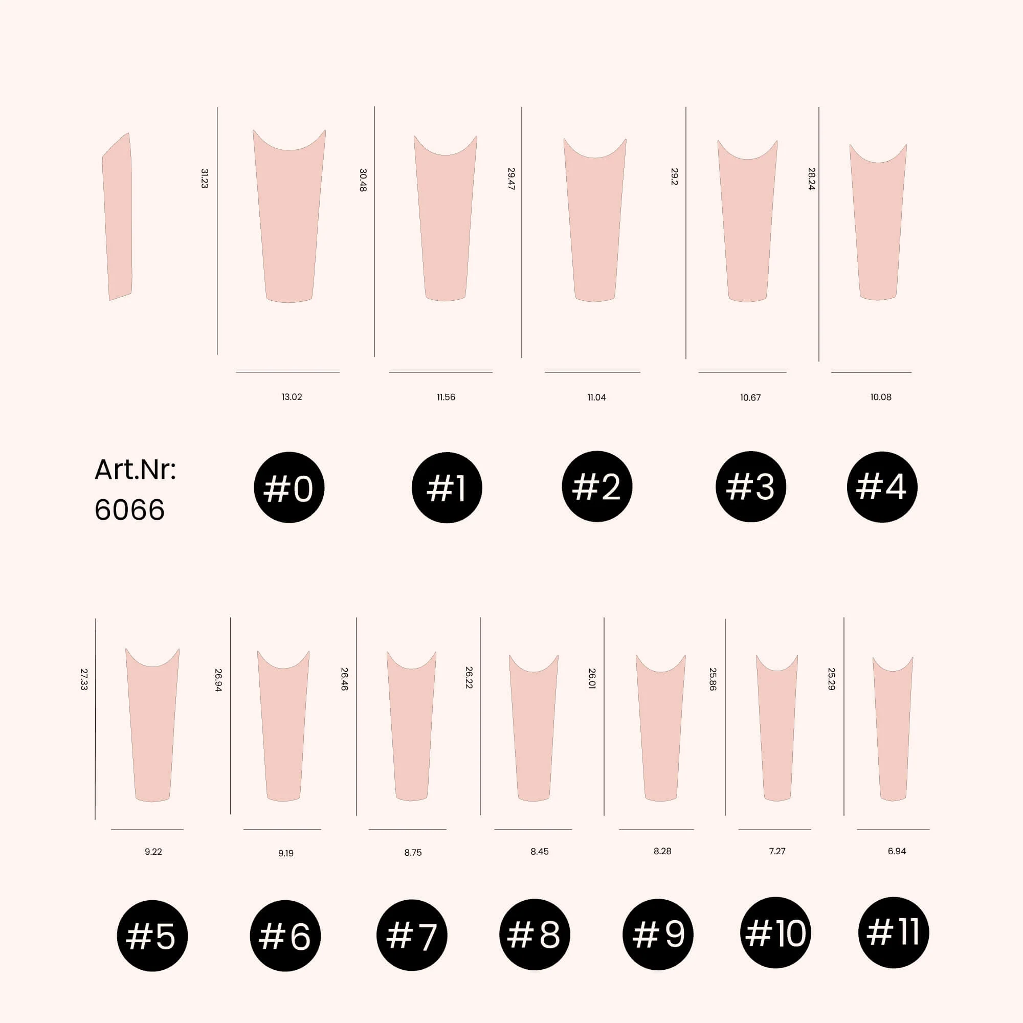 Nail Tips unghie C-Curve Coffin - Image 4