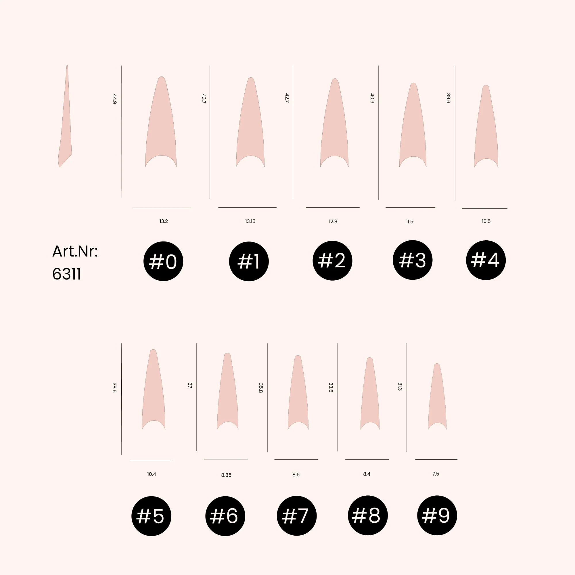 Nail Tips unghie C-Curve Stiletto - Image 3