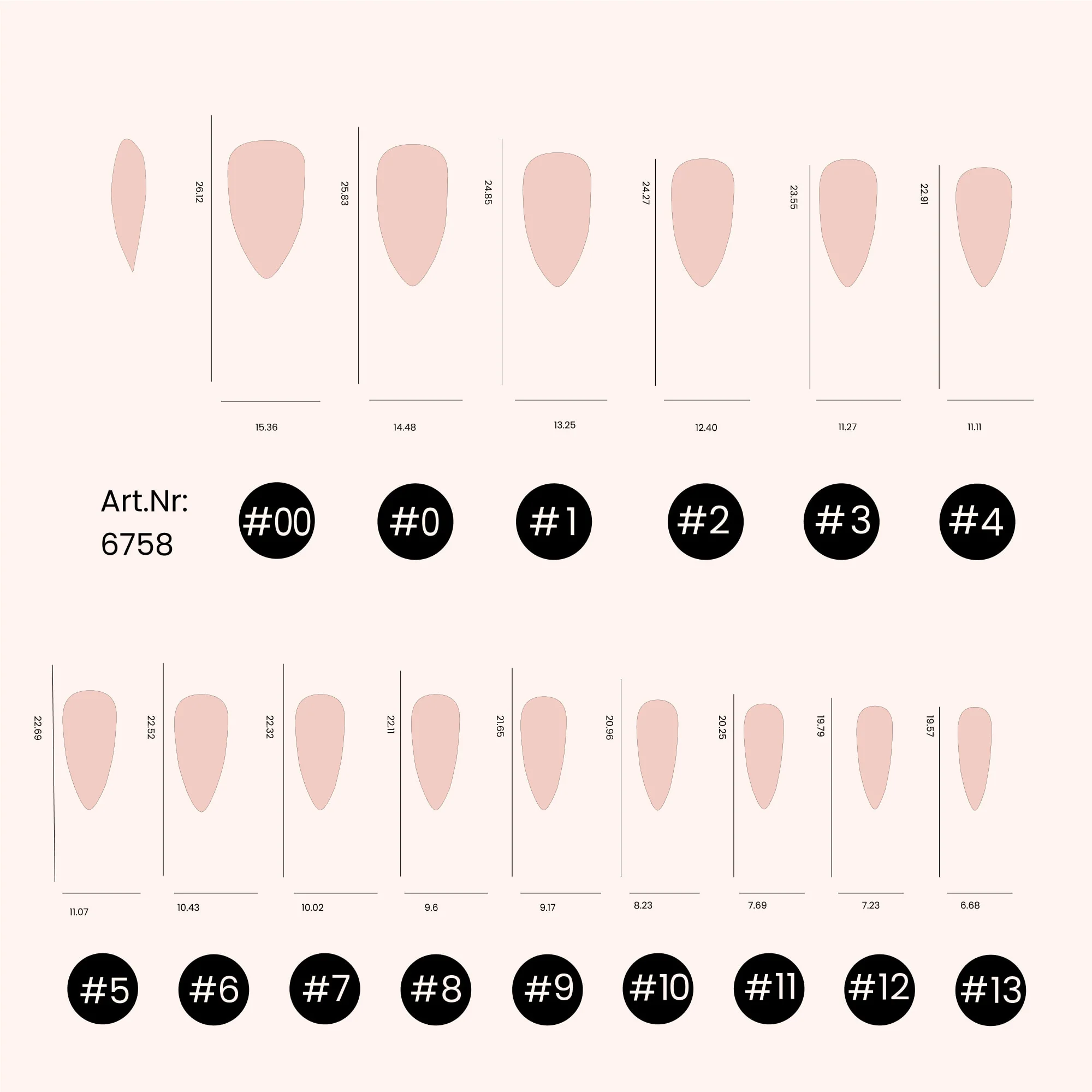 Soft Gel Tips unghie C-Curve Medium Stiletto  - Image 6