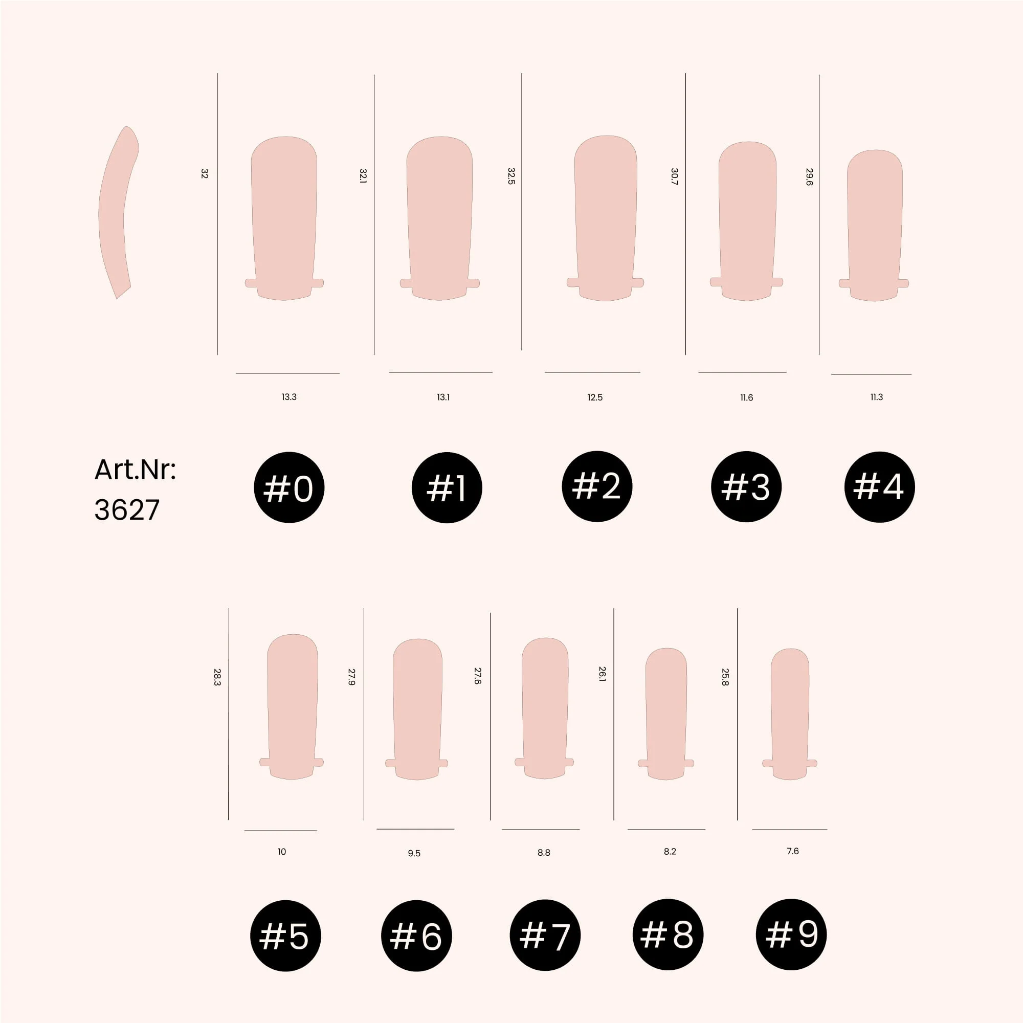 Dual form unghie Rounded Square 1 - 120 pezzi - Image 4