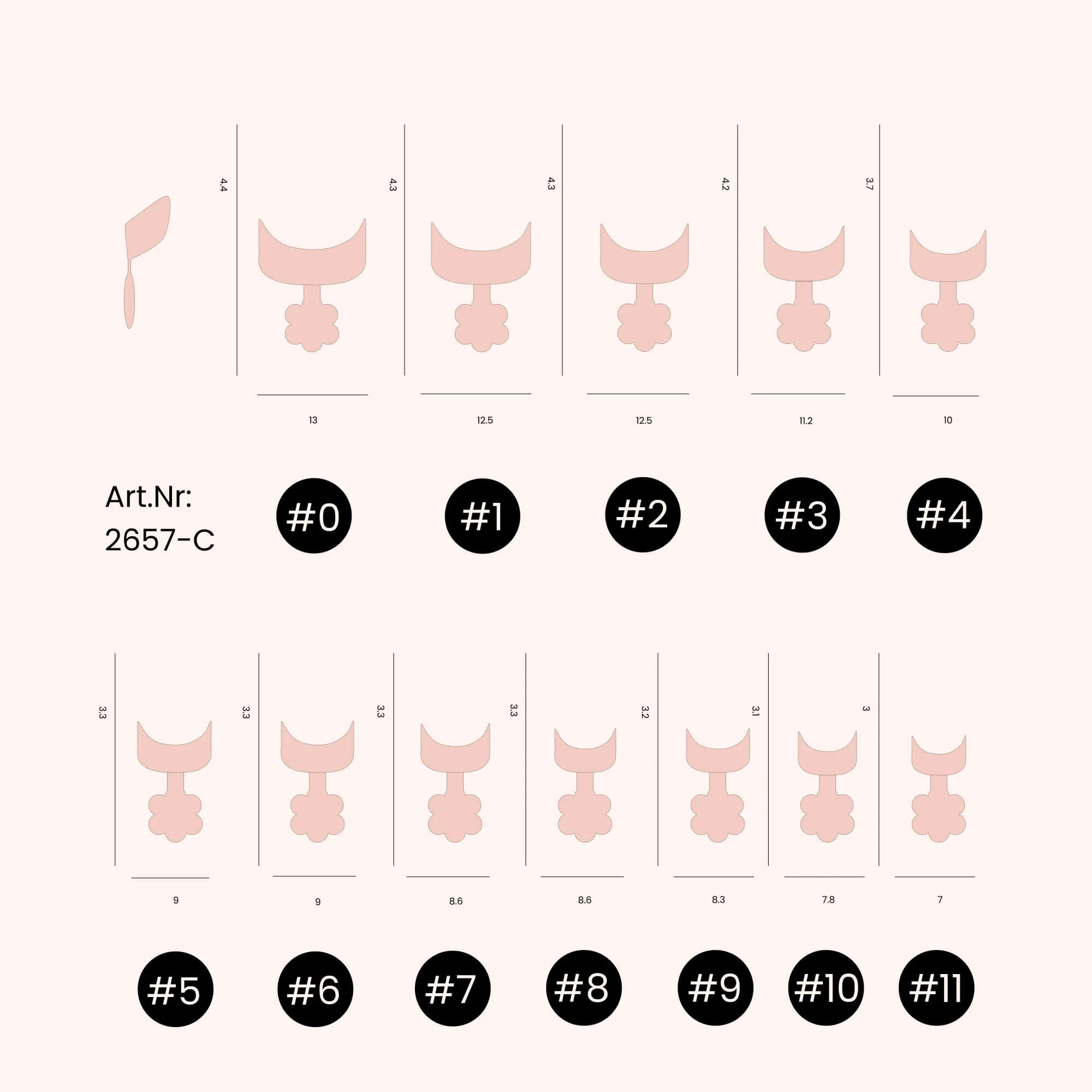 Tips unghie Short bianche (500 pezzi) - Image 4