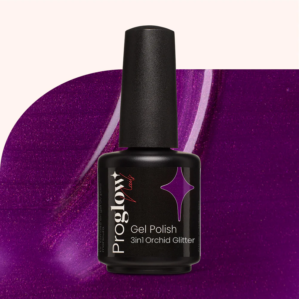 Smalto semipermanente 3in1 No WIpe Orchid Glitter