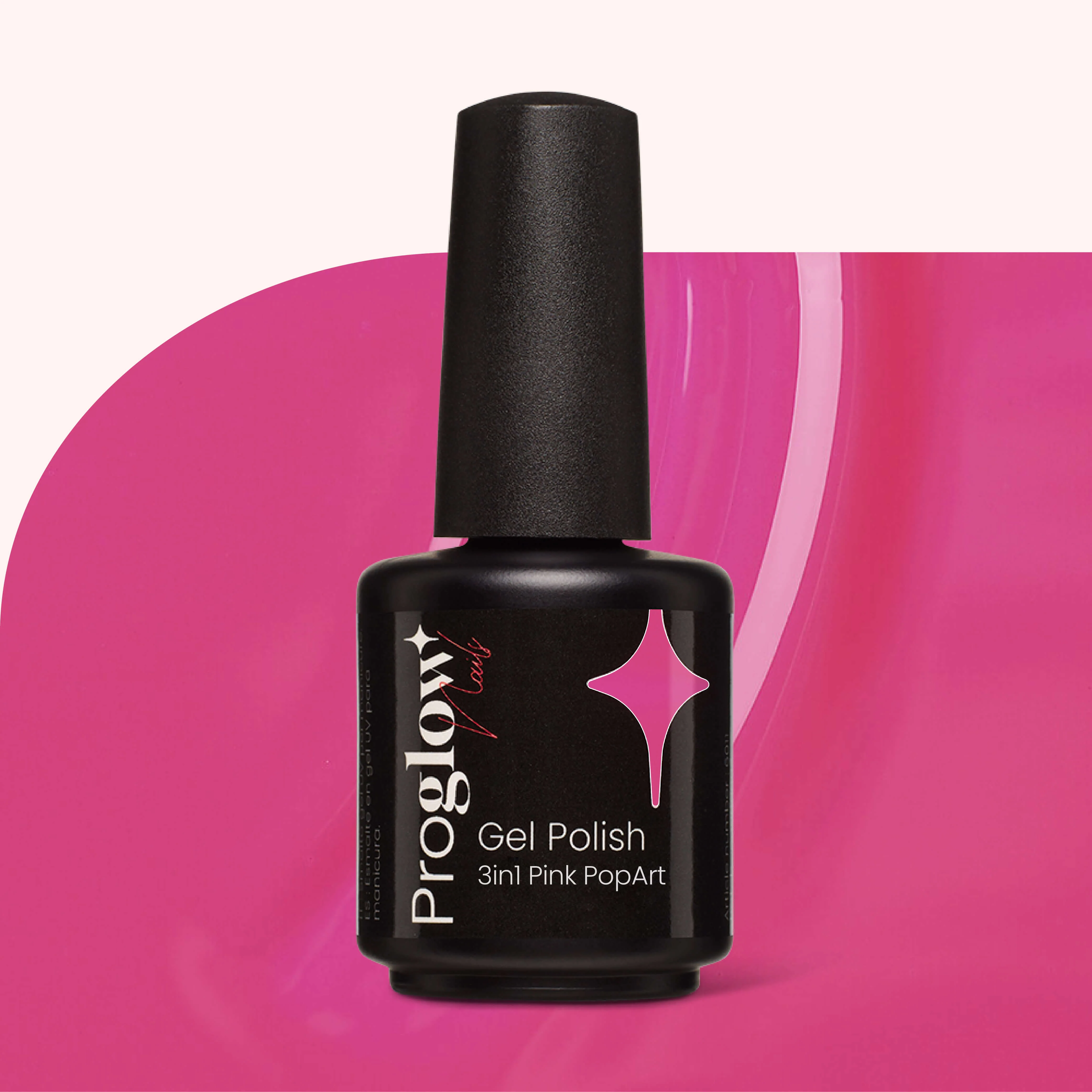 Smalto semipermanente 3-in-1 No Wipe Pink PopArt