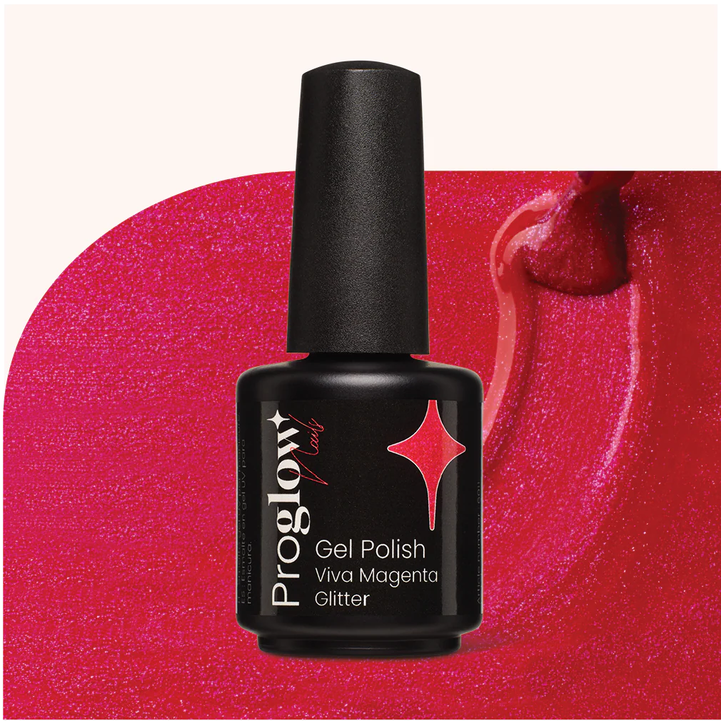 Smalto semipermanente Viva Magenta Glitter