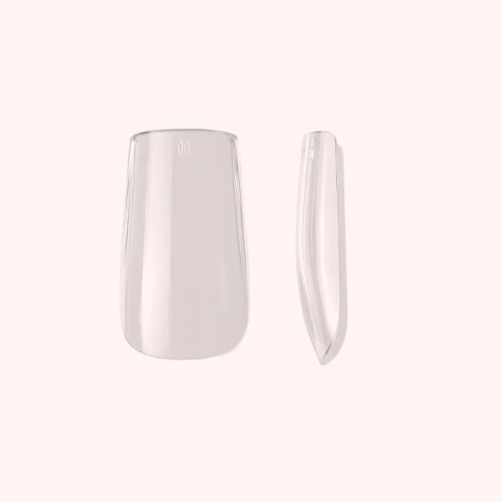 Soft Gel-x Nail Tips unghie C-Curve Medium Square 600 - Image 2
