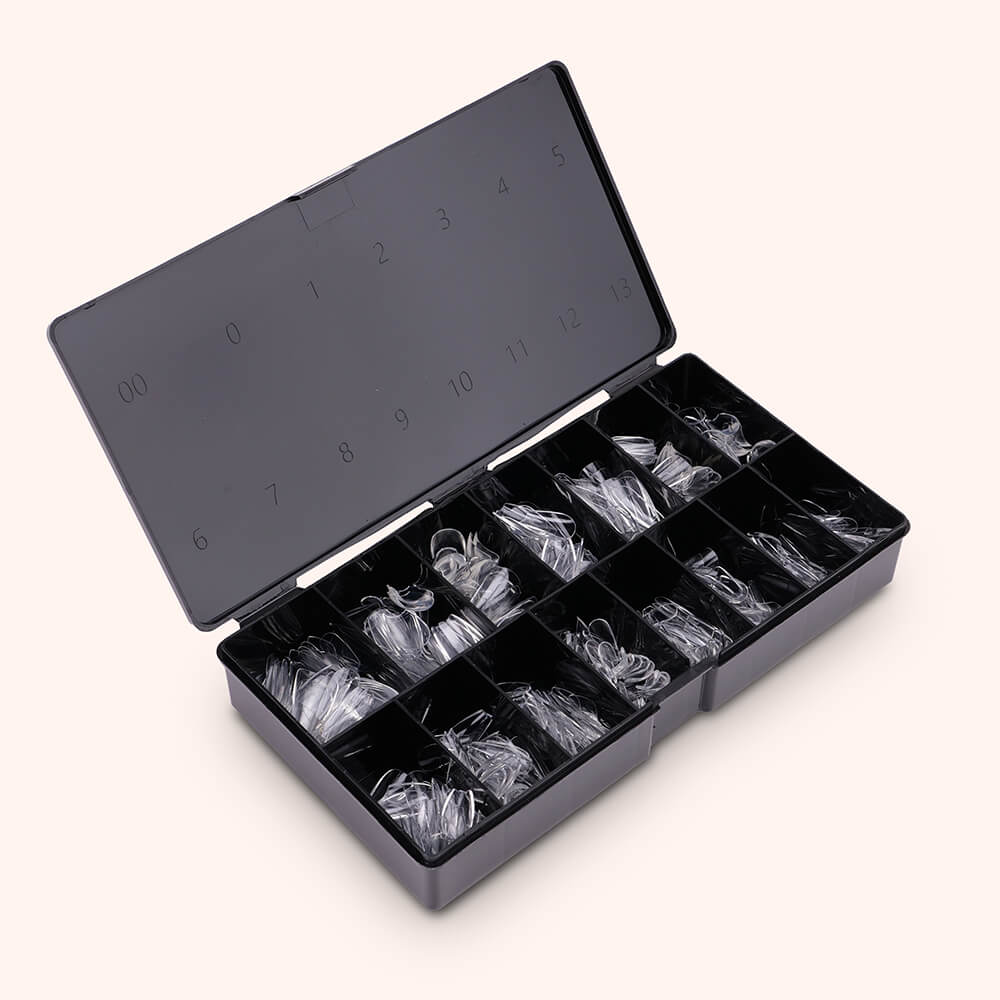 Soft Gel-x Nail Tips unghie C-Curve Short Coffin 600 - Image 3