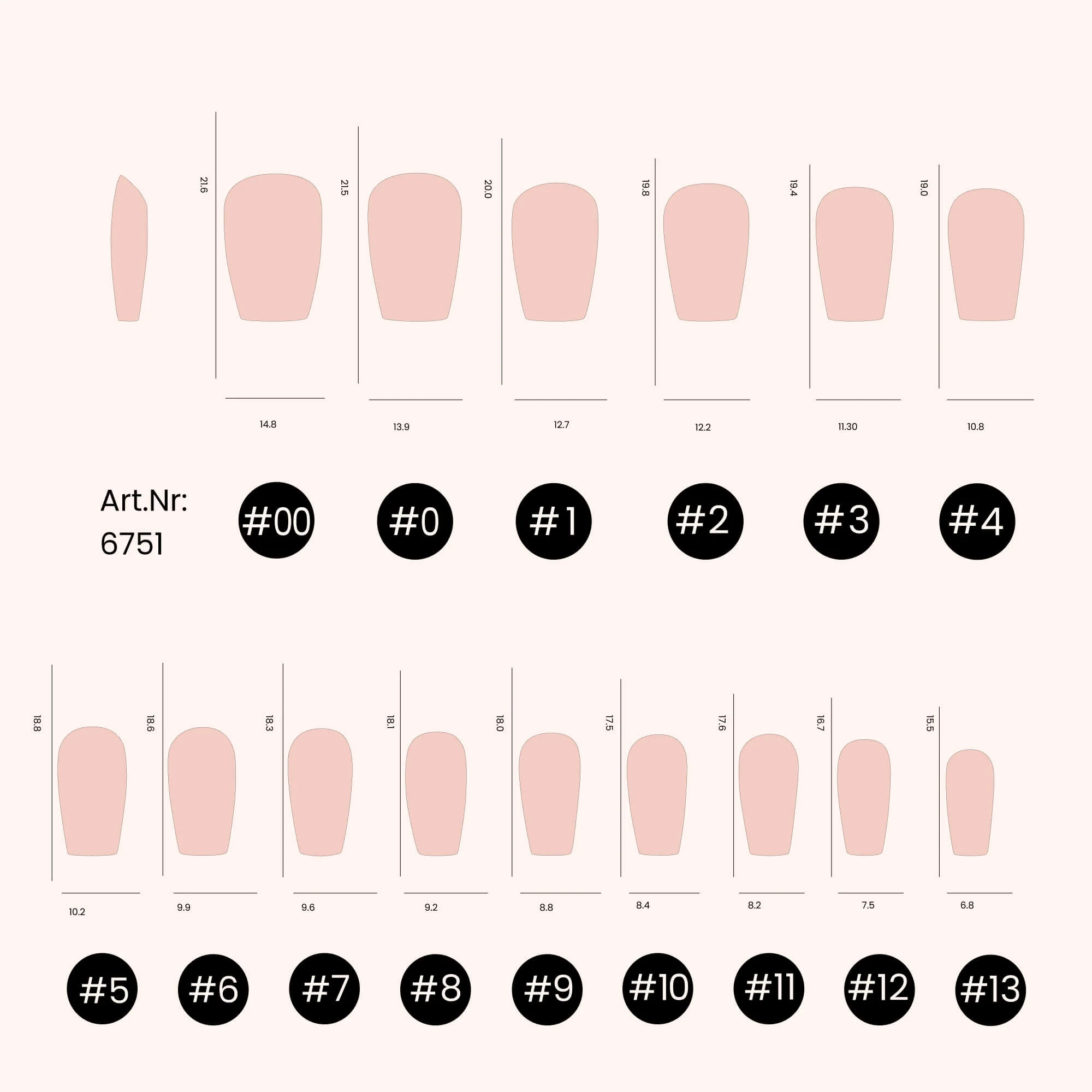 Soft Gel-x Nail Tips unghie C-Curve Short Coffin 600 - Image 6