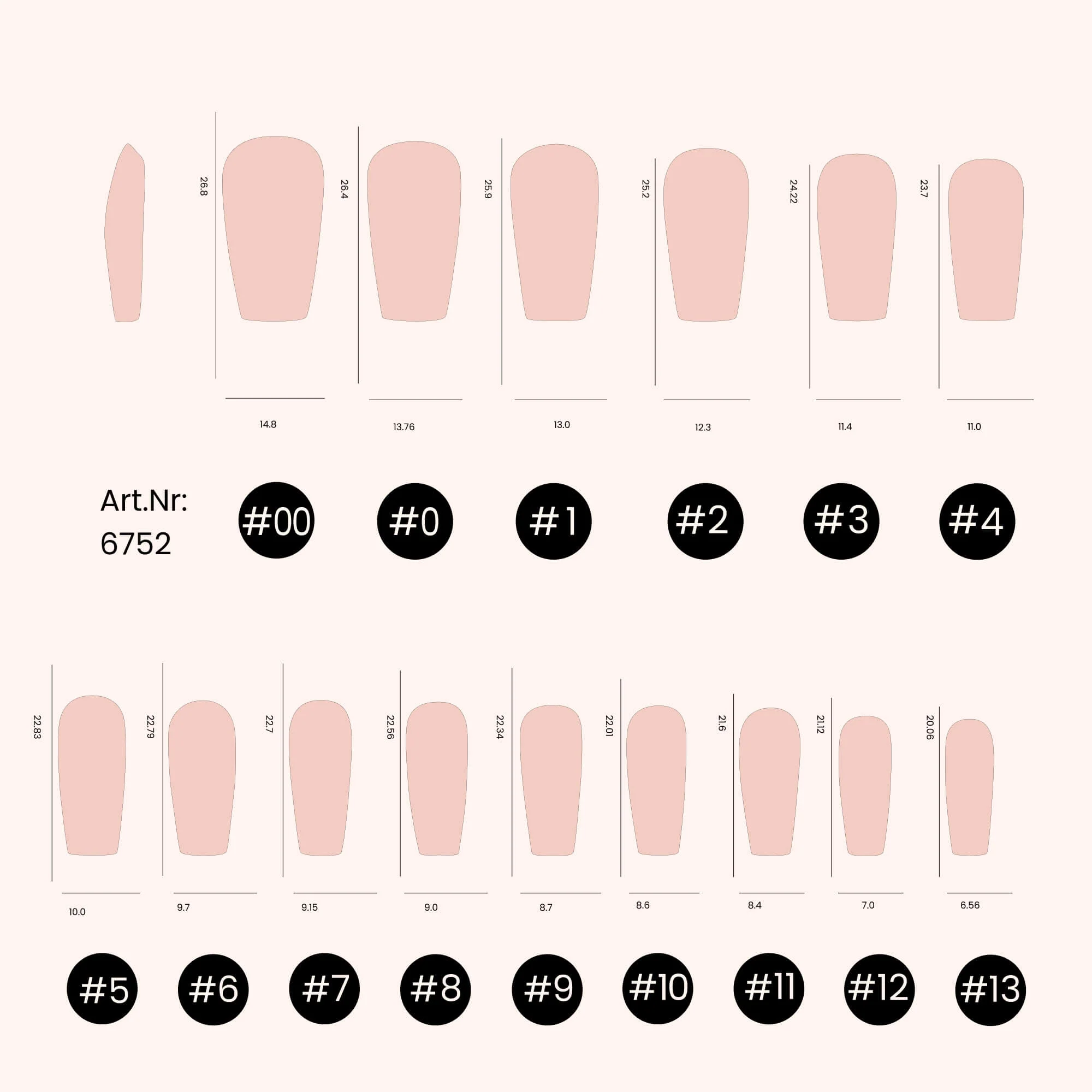 Soft Gel Tips unghie C-Curve Medium a Ballerina  - Image 6