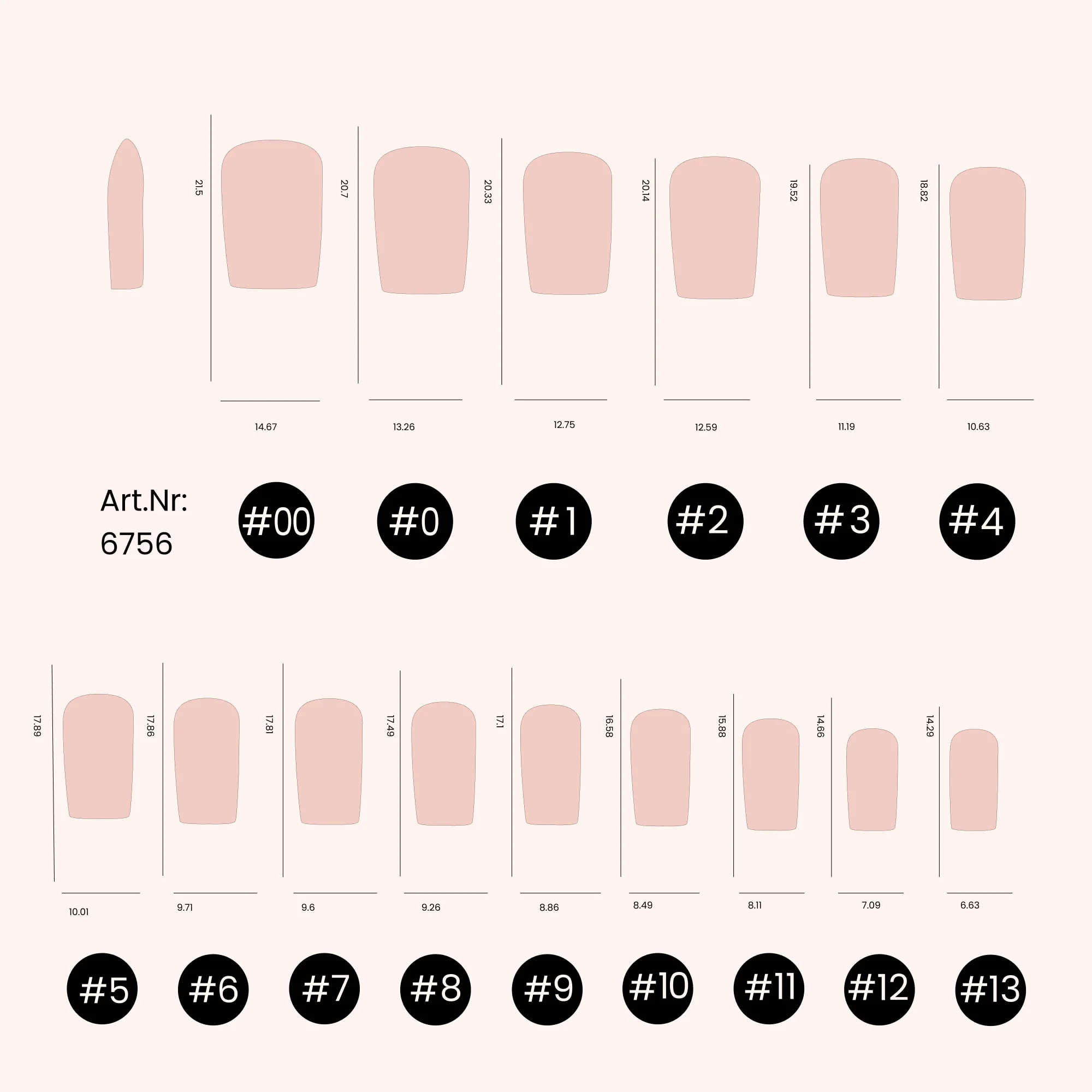 Soft Gel Tips unghie C-Curve Short Square  - Image 6