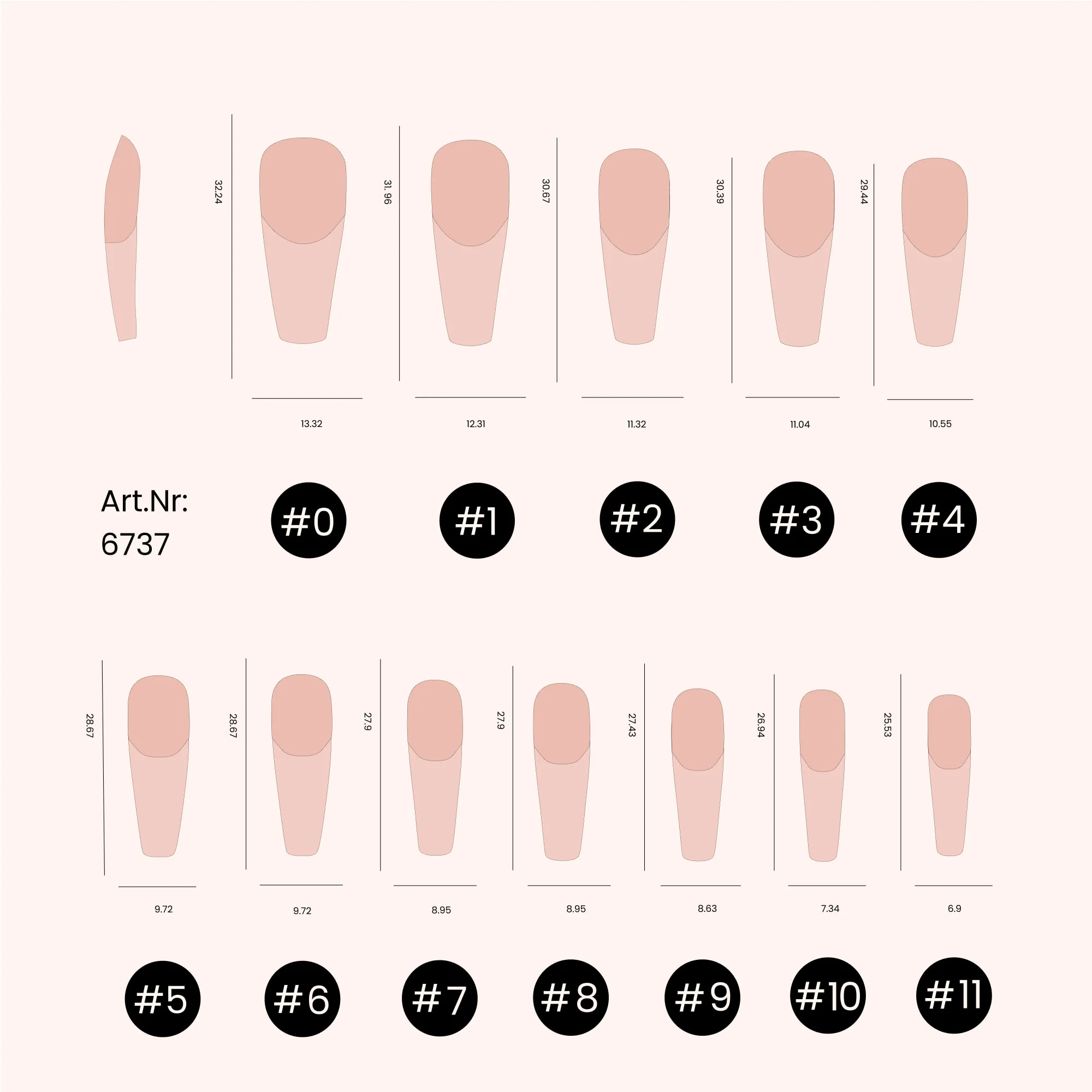 Soft Gel Tips unghie Half Buffed a Ballerina  - Image 6