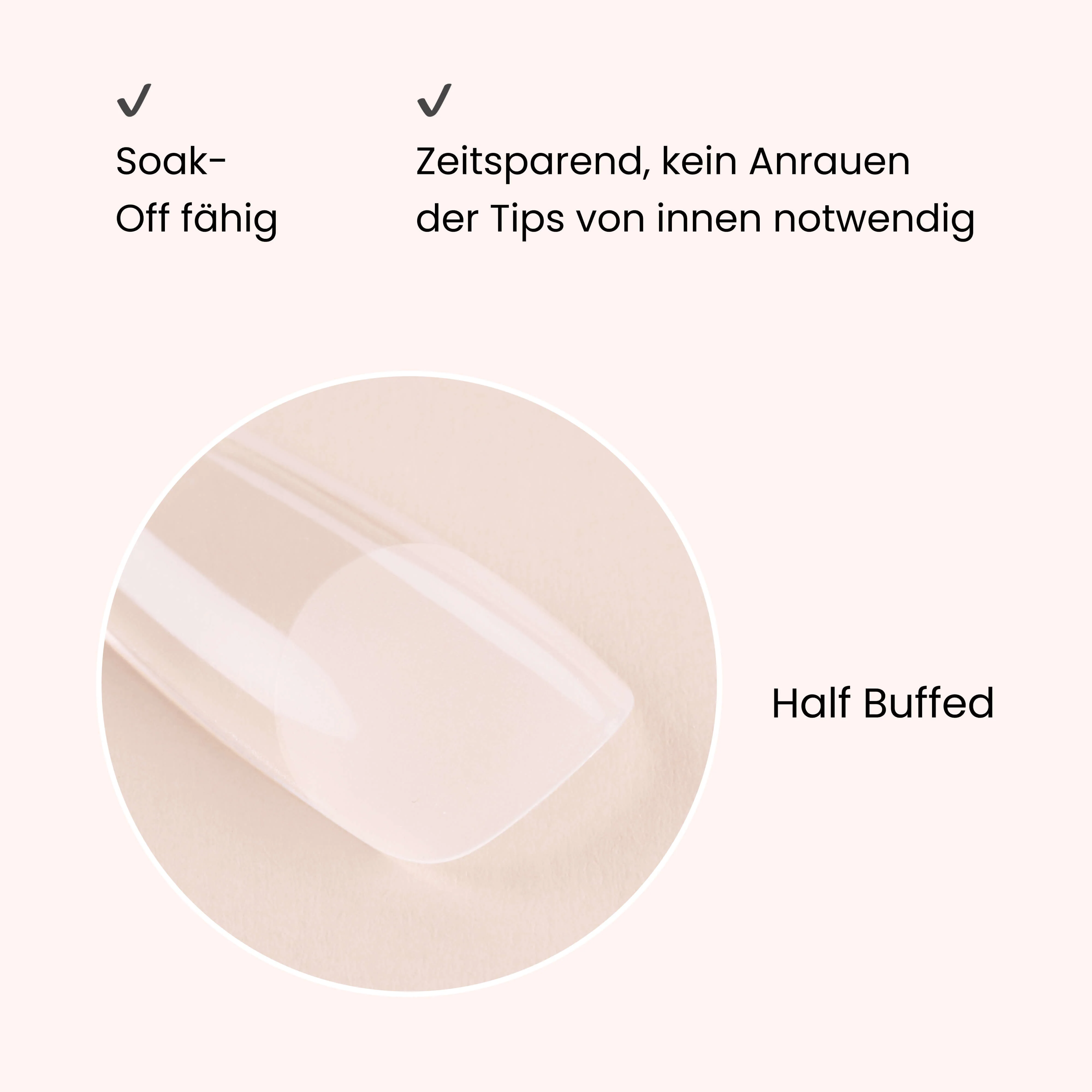 Soft Gel Tips unghie Half Buffed a Ballerina  - Image 5