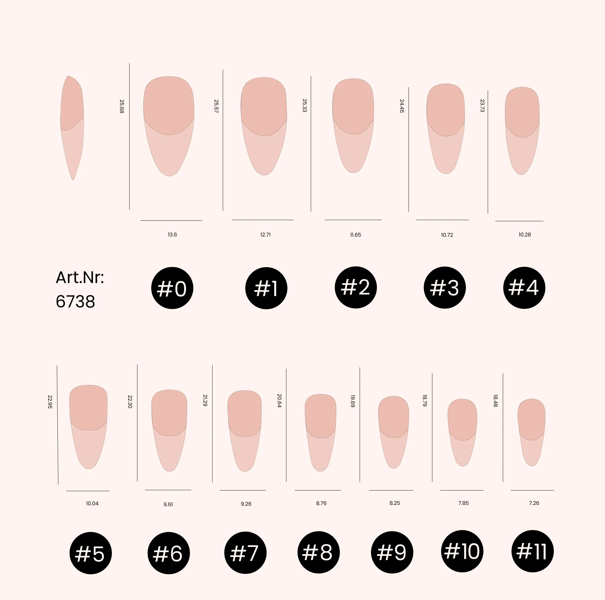 Soft Gel Tips unghie Half Buffed Long Almond - Image 6