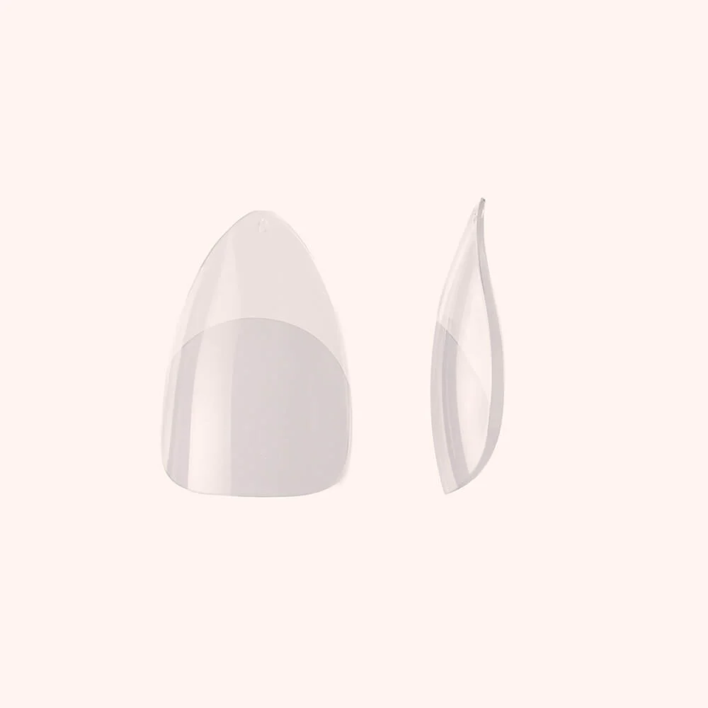 Soft Gel Tips unghie Half Buffed Short Mandorla - Image 2