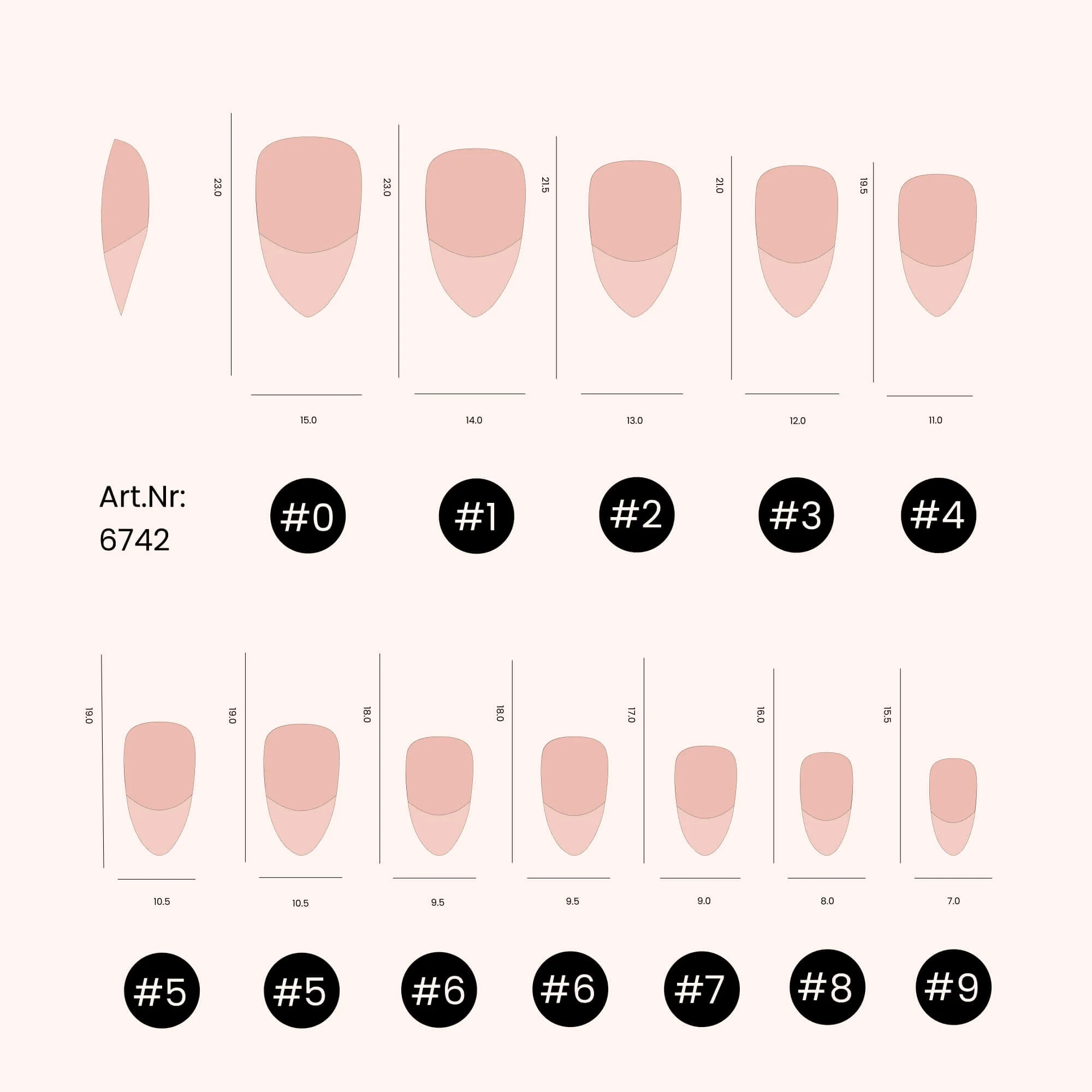 Soft Gel Tips unghie Half Buffed Short Mandorla - Image 6