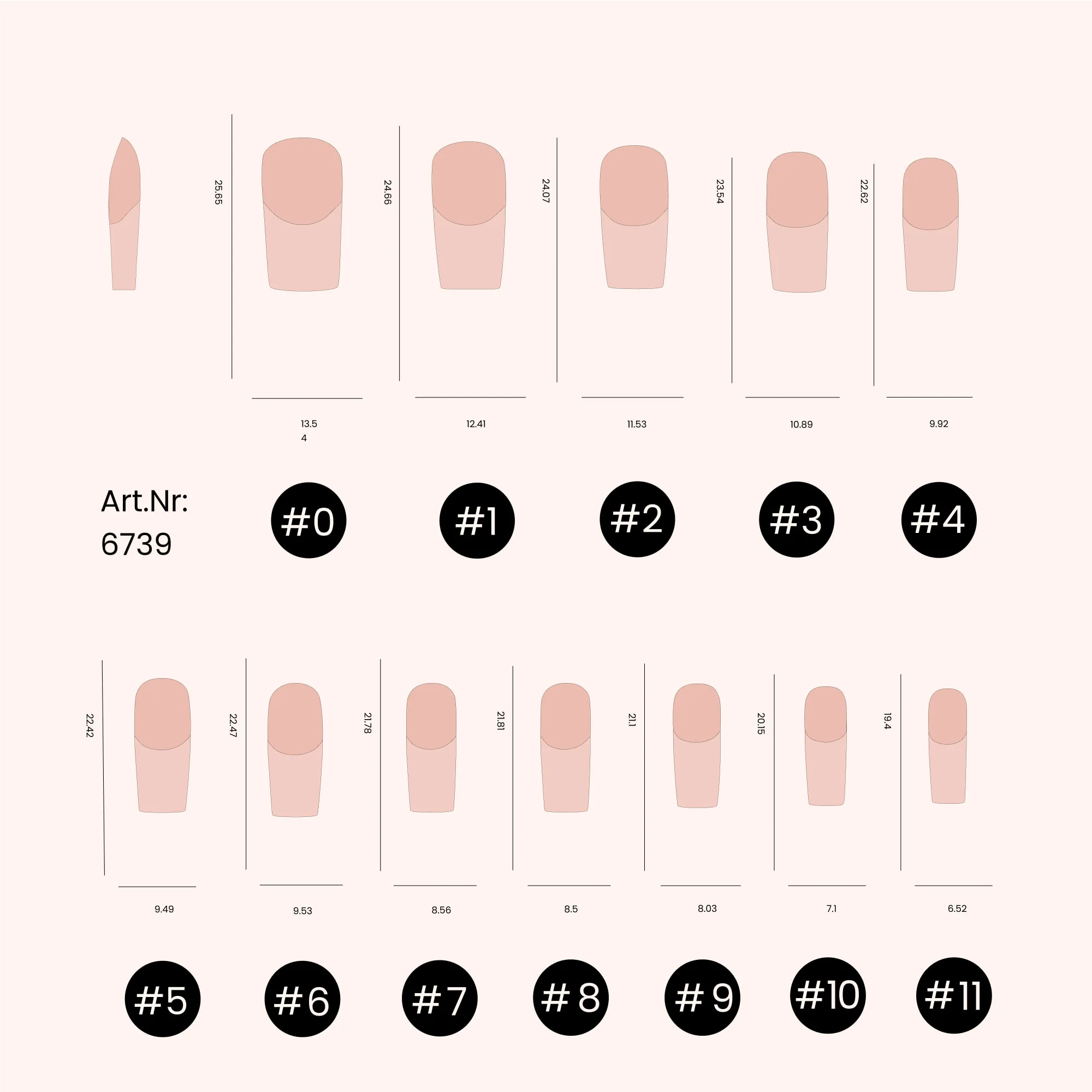 Soft Gel Tips unghie Half Buffed Square  - Image 6