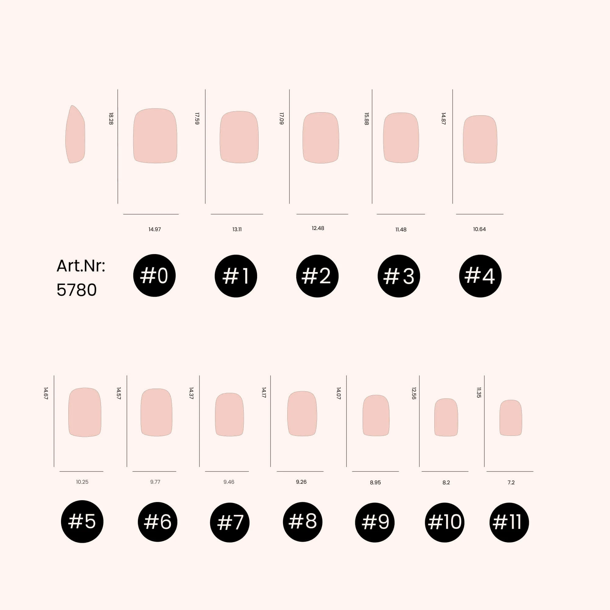Soft Gel Tips unghie Short Square Sweet Rose - Image 4