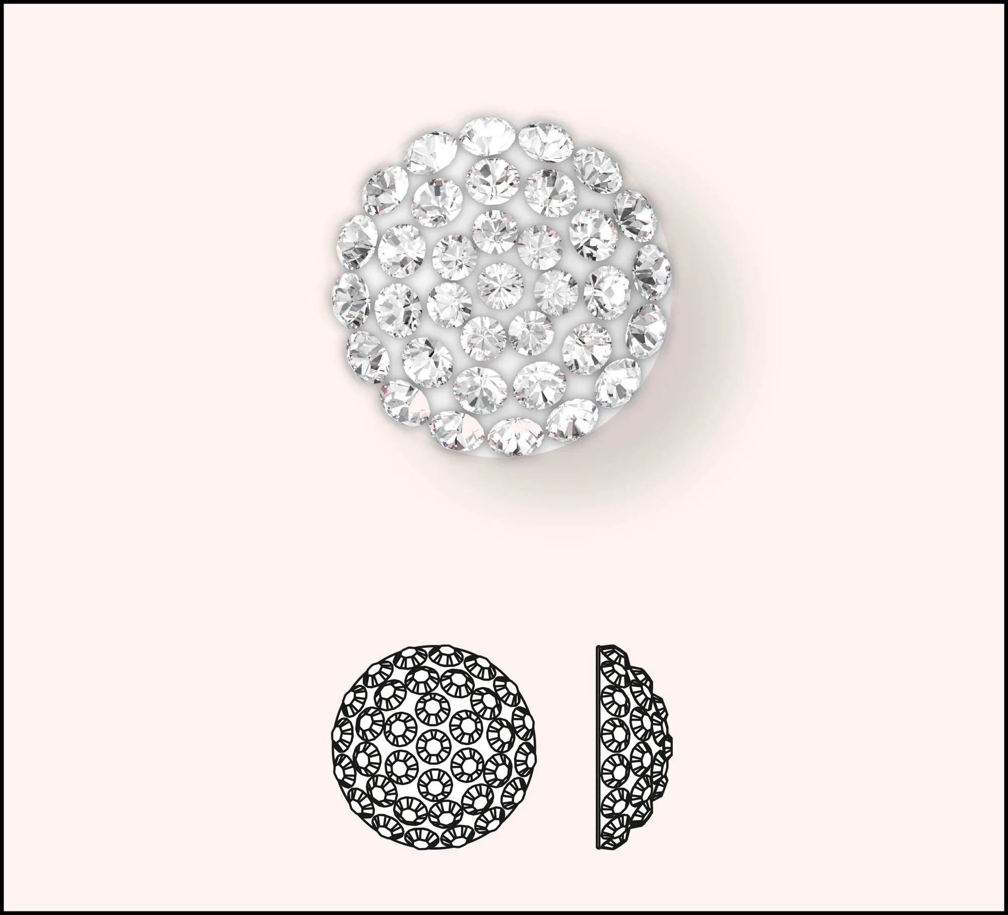 Swarovski cristalli Multi-Stone Deluxe Clear 6,0 mm (2 pezzi) - Image 3