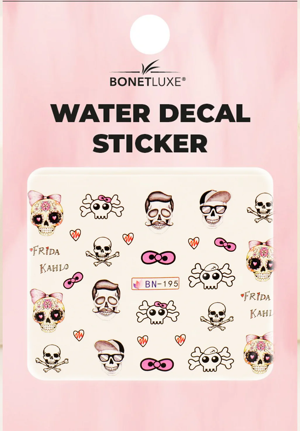 Water Decal Girly Skull - Image 2