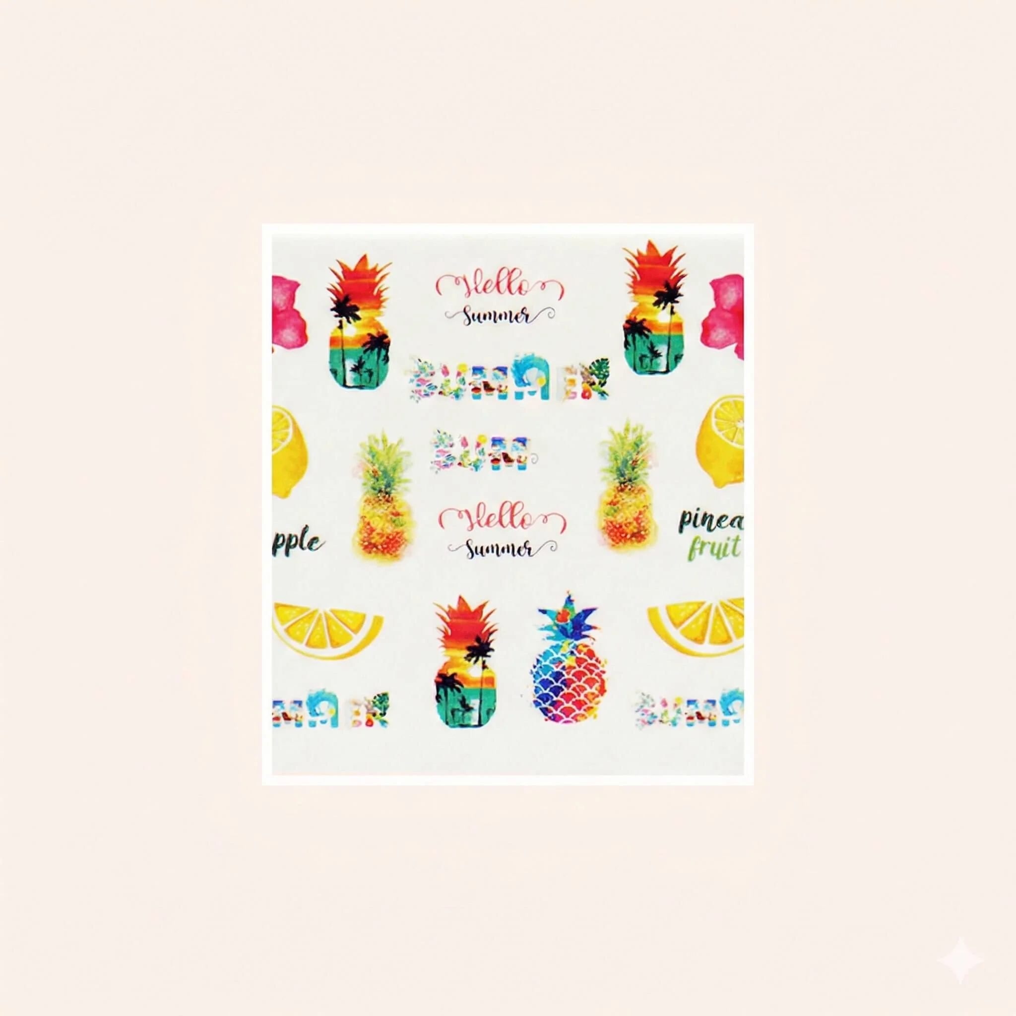 Water Decal Pineapple