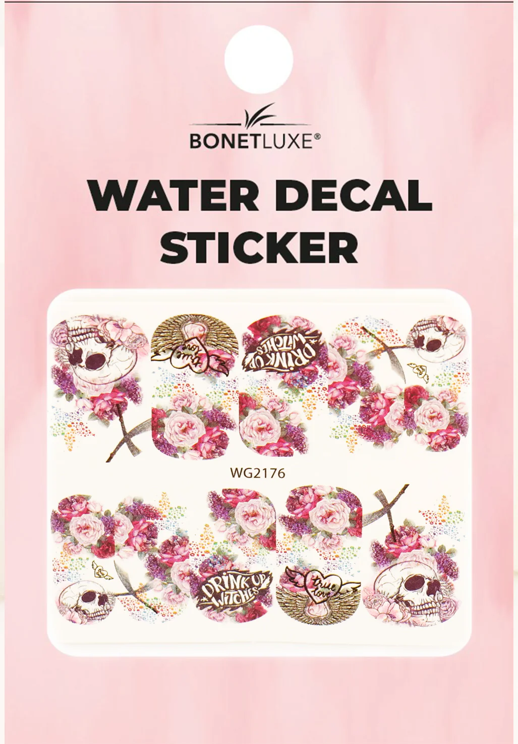 Water Decal Skull Roses 1 - Image 2